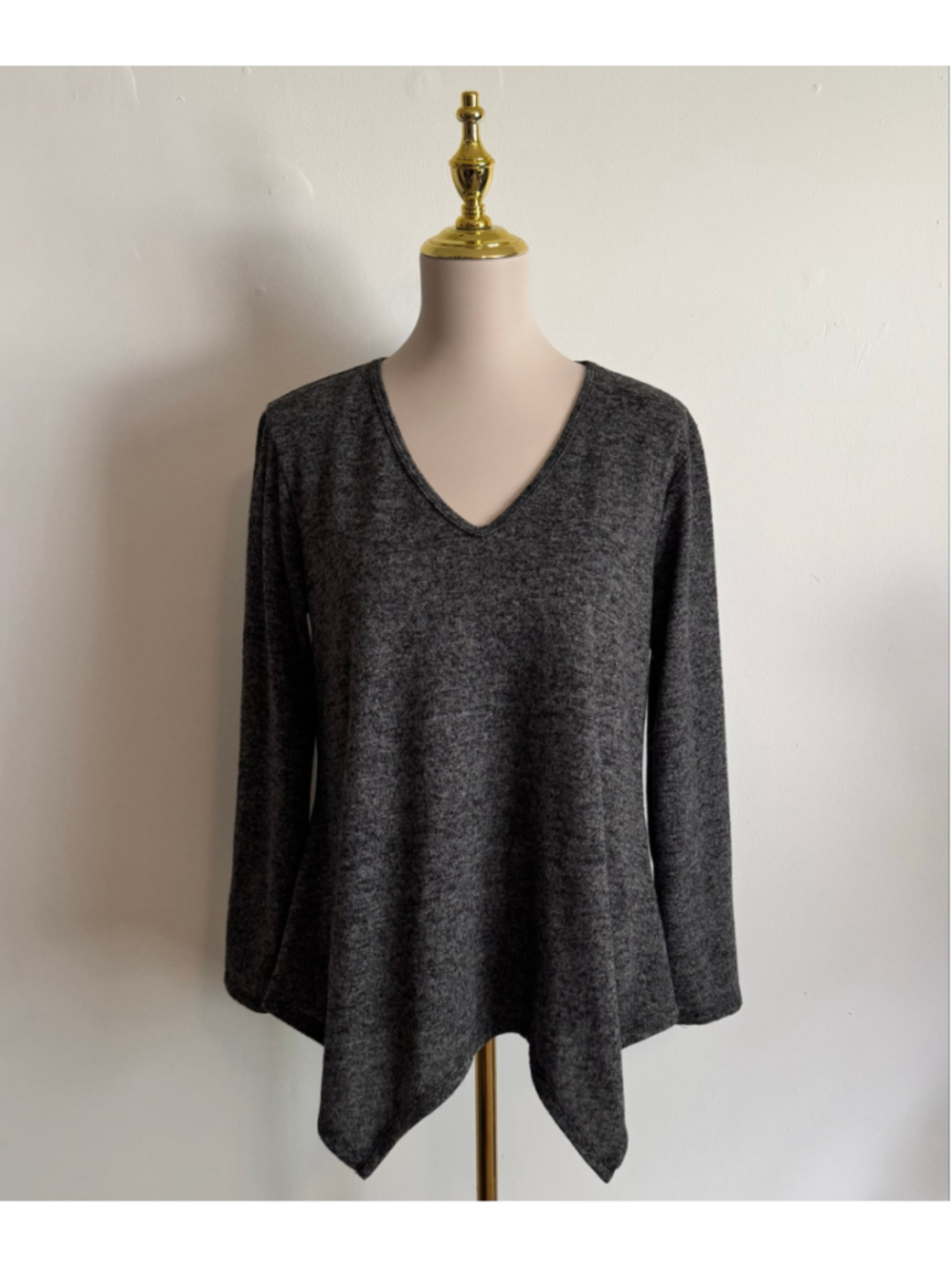 Women's PARALLEL SKIES Gray Long Sleeve Tee M
